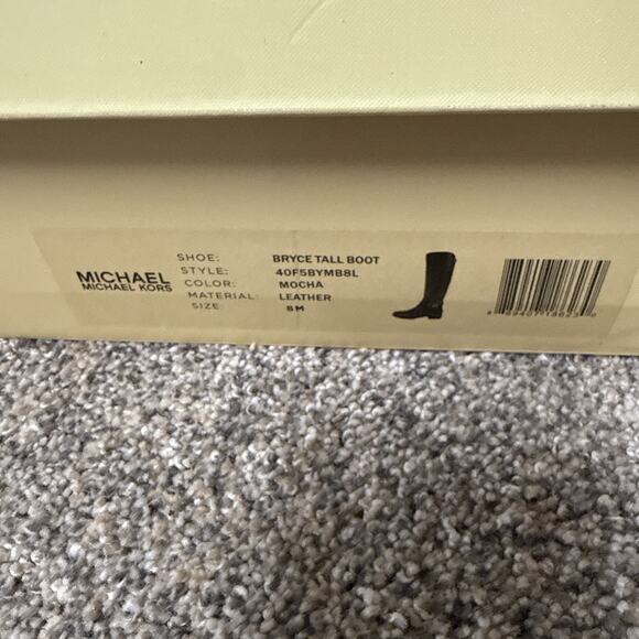 Michael Kors Bryce Brown Size 8M Black Riding Tall Boots Floor sample NWB - Picture 14 of 14